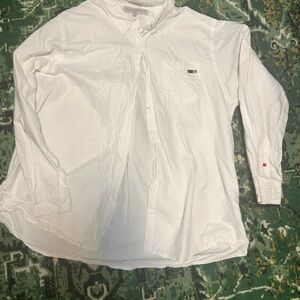 Peau De Loup White Casual Button Down Shirt